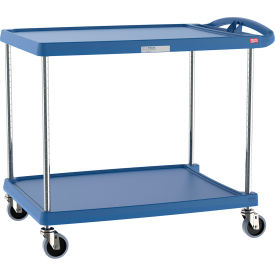 myCart Utility Cart w/2 Shelves, 400 lb Capacity, 40-1/4"L x 27-11/16"W x 36-7/8"H, Blue