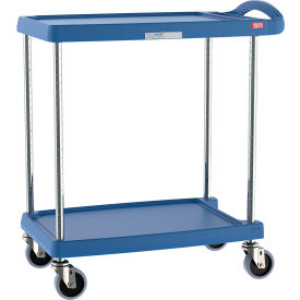 myCart Utility Cart w/2 Shelves, 300 lb Capacity, 31-1/2"L x 18-5/16"W x 35-1/2"H, Blue