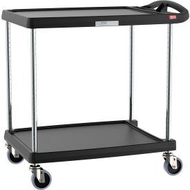 myCart Utility Cart w/2 Shelves, 300 lb. Capacity, 34-3/8"Lx23-7/16"Wx35-1/2"H, Black