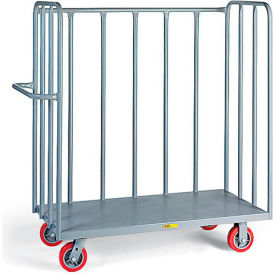 Open Cage Truck w/Rubber Casters, 3600 lb Capacity, 60"L x 30"W x 57"H, Silver