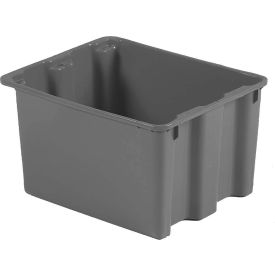 Polylewton Polyethylene Tote, 19-1/2"L x 13"W x 12-3/8"H, Gray