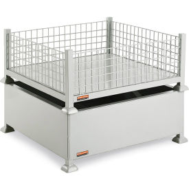 Mini-Bulk Container 38x38x16 2600 Lb Capacity - Wire Mesh Sides