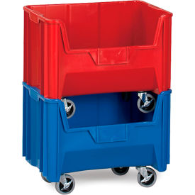 Mobile HD Giant Stack Bin, 15-1/4"L x 19-7/8"W x 15-3/4"H, Red, Polyethylene