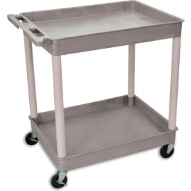 H. Wilson Tray-Shelf Cart - 32"Wx24"D Shelf - 38-1/2"H - Gray