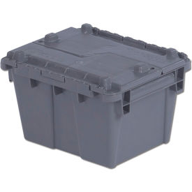 Flipak Distribution Container, 11-3/4"L x 9-3/4"W x 7-11/16"H, Gray