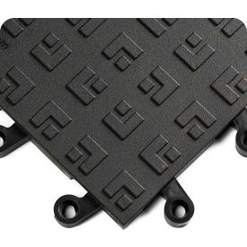 ErgoDeck Heavy Duty Solid 7/8" Thick 1.5' x 1.5' Black - Case of 10