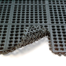 24/Seven GR Anti Fatigue Drainage Mat 5/8" Thick 3' x 3' Black
