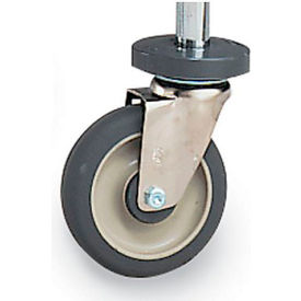 5" Stem Caster, Rubber, Rigid