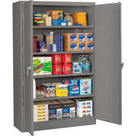 Jumbo Heavy Duty Storage Cabinet, 20 Gauge, 48"W x 18"D x 78"H, Gray