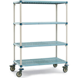 MetroMax Q Shelf Truck 4 Shelves 1000 lb Capacity 60"L x 24"W x 68"H Blue