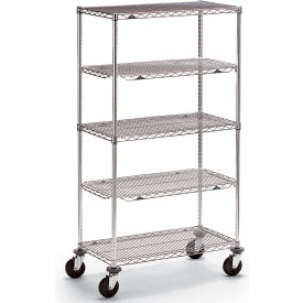 qwikSLOT Wire Shelf Truck w/3 Shelves, 800 lb Capacity, 48"L x 24"W x 68"H