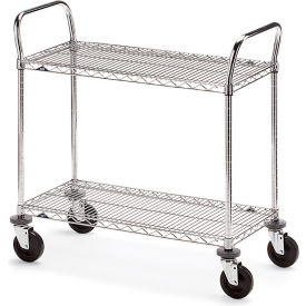 Super Erecta Brite Wire Utility Cart, 800 lb Capacity, 60"L x 24"W x 39-1/2"H