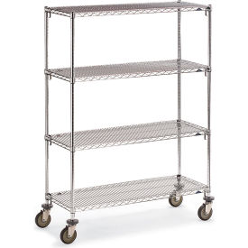 Super Erecta Wire Shelf Truck w/4 Adjustable Shelves, 900 lb Capacity, 72"Lx24"Wx68"H
