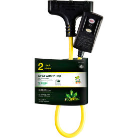 12/3 2' Tri-Tap Heavy Duty GFCI, GG-12402