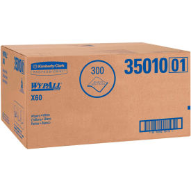 WypAll X60 Towels, Flat Sheet, 22-1/2 x 39, White, 100/Box, 3 Boxes/Carton
