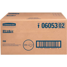WypAll X50 Wipers, 23-1/2 x 12-1/2, White, 200/Carton