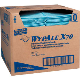 Foodservice Towels, 1/4-Fold, 12-1/2 x 23-1/2, Blue, 300 Towels