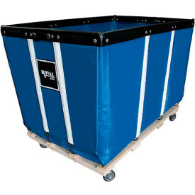 24 BU-Heavy-Duty Basket Truck - Vinyl Liner - 4 Swivel Casters - Blue