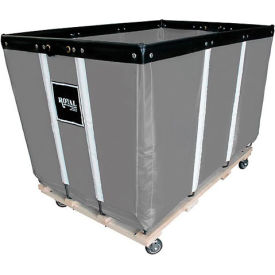 24 BU-Heavy-Duty Basket Truck - Vinyl Liner - 4 Swivel Casters - Gray