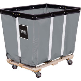 12 BU-Standard-Duty Basket Truck - Vinyl Liner - 4 Swivel Casters - Gray