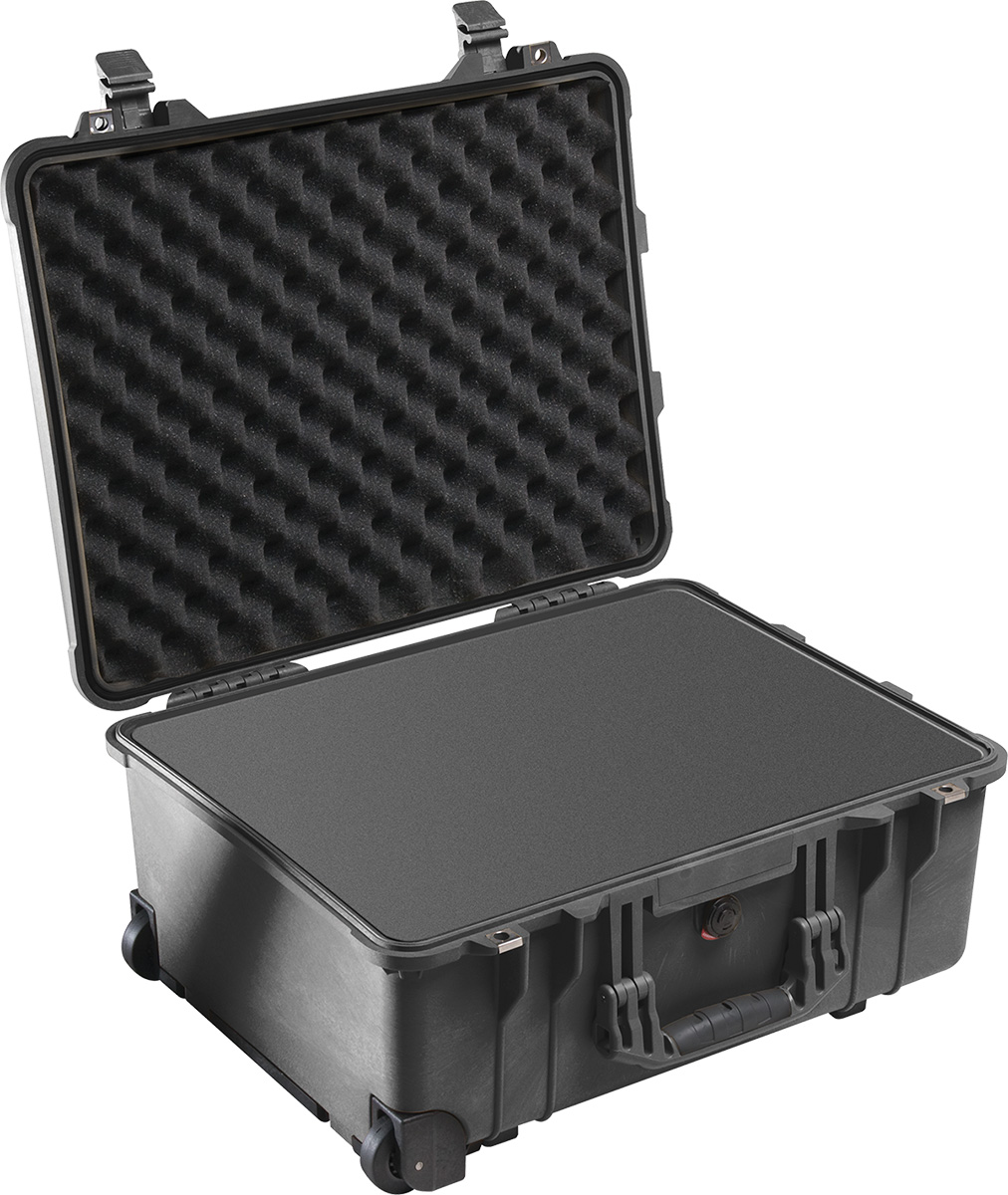 1560 Protector Case, 22-1/16" x 17-15/16" x 10-7/16", Black, with Foam