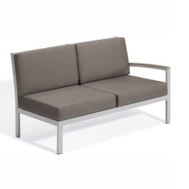Travira Modular Love Seat, Left, Tekwood Vintage, Stone