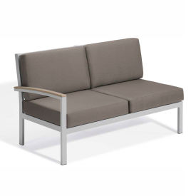 Travira Modular Love Seat, Right, Tekwood Vintage, Stone