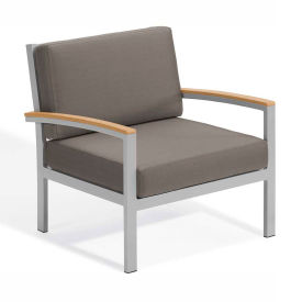 Travira Club Chair, Tekwood Natural, Stone