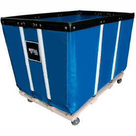 20 BU-Heavy-Duty Basket Truck - Vinyl Liner - 4 Swivel Casters - Blue