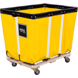 8 BU-Standard-Duty Basket Truck - Vinyl Liner - 4 Swivel Casters - Yellow