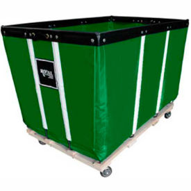 16 BU-Std-Duty Basket Truck - Vinyl Liner - Swivel Casters - Green