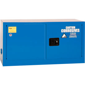 15 Gallon Acid Corrosive Cabinet, Manual Close, 2 Door, 43"W x 18"D x 24"H, Blue