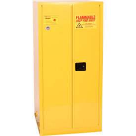 Drum Cabinet 55 Gal. Capacity Vertical Manual Close Flammable W/ Drum Supports