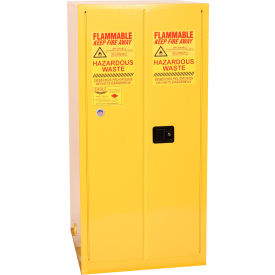 Drum Cabinet 55 Gal. Capacity Vertical Self Close Hazmat with Drum Supports & Rollers
