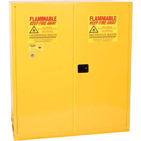 Drum Cabinet 110 Gal. Capacity Vertical Self Close Hazmat W/ Drum Supports & Rollers