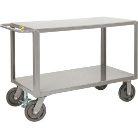 General Purpose Cart with 2 Shelves, 5000 lbs. Cap., 65-1/2"L x 30"W x 36"H, Gray