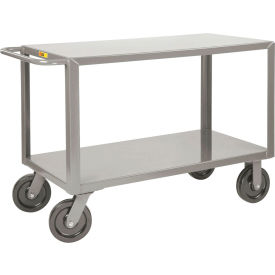 Heavy Duty Cart with 2 Shelves, 5000 lbs. Cap., 65-1/2"L x 30"W x 36"H, Gray