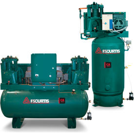 7.5 HP, Two-Stage Air Compressor, 80 Gallon Vertical, 175 PSI, 18.5CFM, 1-phase 230V