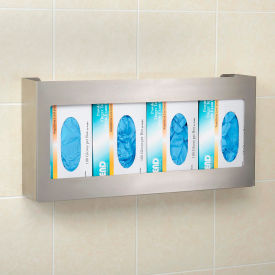 Quadruple Stainless Steel Glove Box Holder, 21"W x 3-3/4"D x 10"H