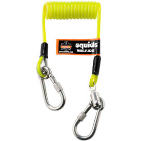 Coiled Cable Lanyard, 2 Lbs Max, Lime, Polyurethane