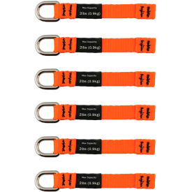 5.5" Web Tool Tails, 2lbs Max, Black, Nylon, 6-Pack