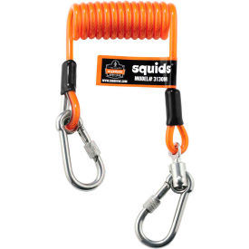 19131 Coiled Cable Lanyard, 5lb, Orange Polyurethane