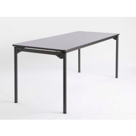 Legroom Wood Folding Table - 72" x 30" - Gray