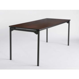 Iceberg Maxx Legroom Wood Folding Table - 72" x 30" - Walnut