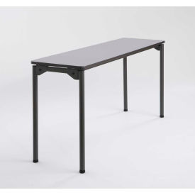 60" x 18" - Gray Wood Folding Table - Iceberg Maxx Legroom™
