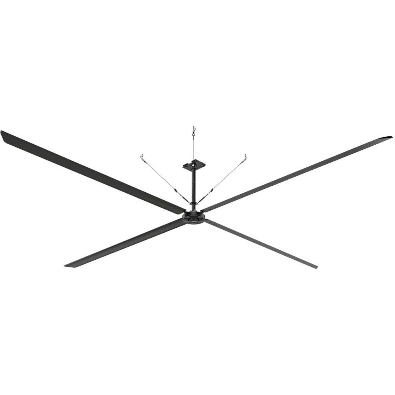 ECO 24' HVLS Ceiling Fan with 2.5'-4' Downrod, 200-240V, 1 Phase