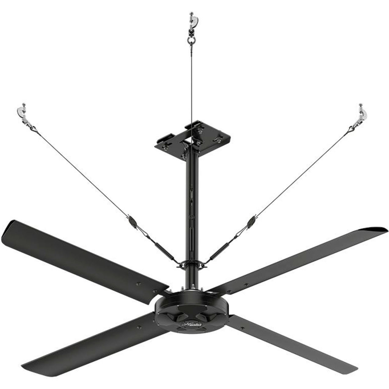 ECO 8' HVLS Ceiling Fan with 2.5'-4' Downrod, 200-240V, 1 Phase