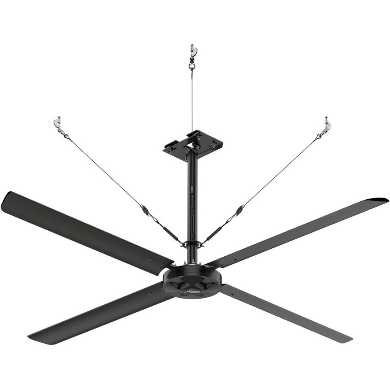 ECO 10' HVLS Ceiling Fan with 2.5'-4' Downrod, 200-240V, 1 Phase