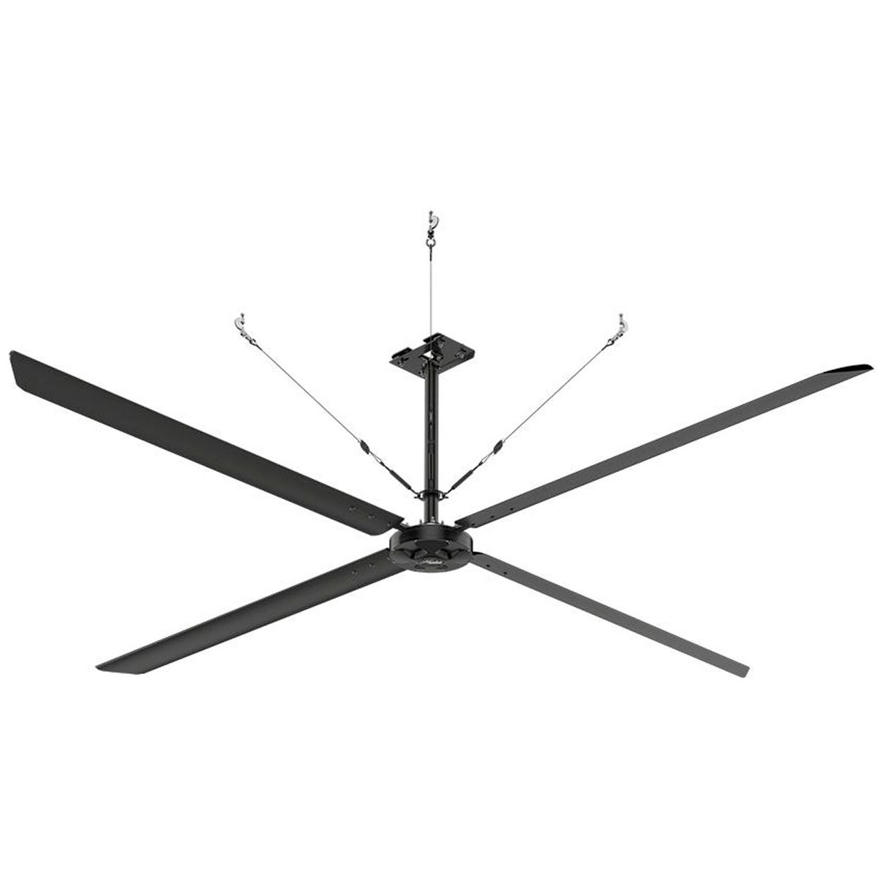 ECO 16' HVLS Ceiling Fan with 2.5'-4' Downrod, 200-240V, 1 Phase