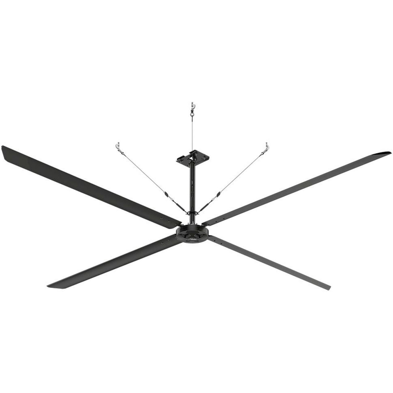 ECO 18' HVLS Ceiling Fan with 2.5'-4' Downrod, 200-240V, 1 Phase